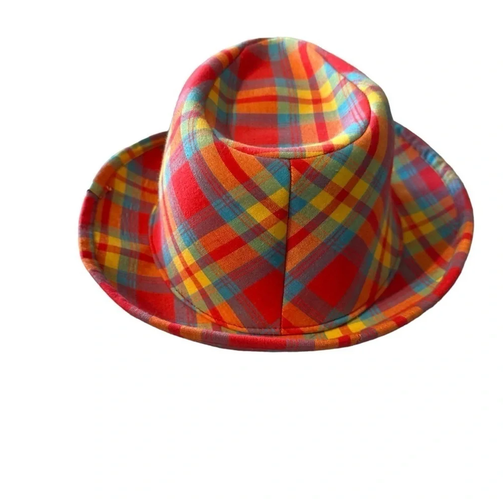 Elope Orange plaid Fedora toddler hat